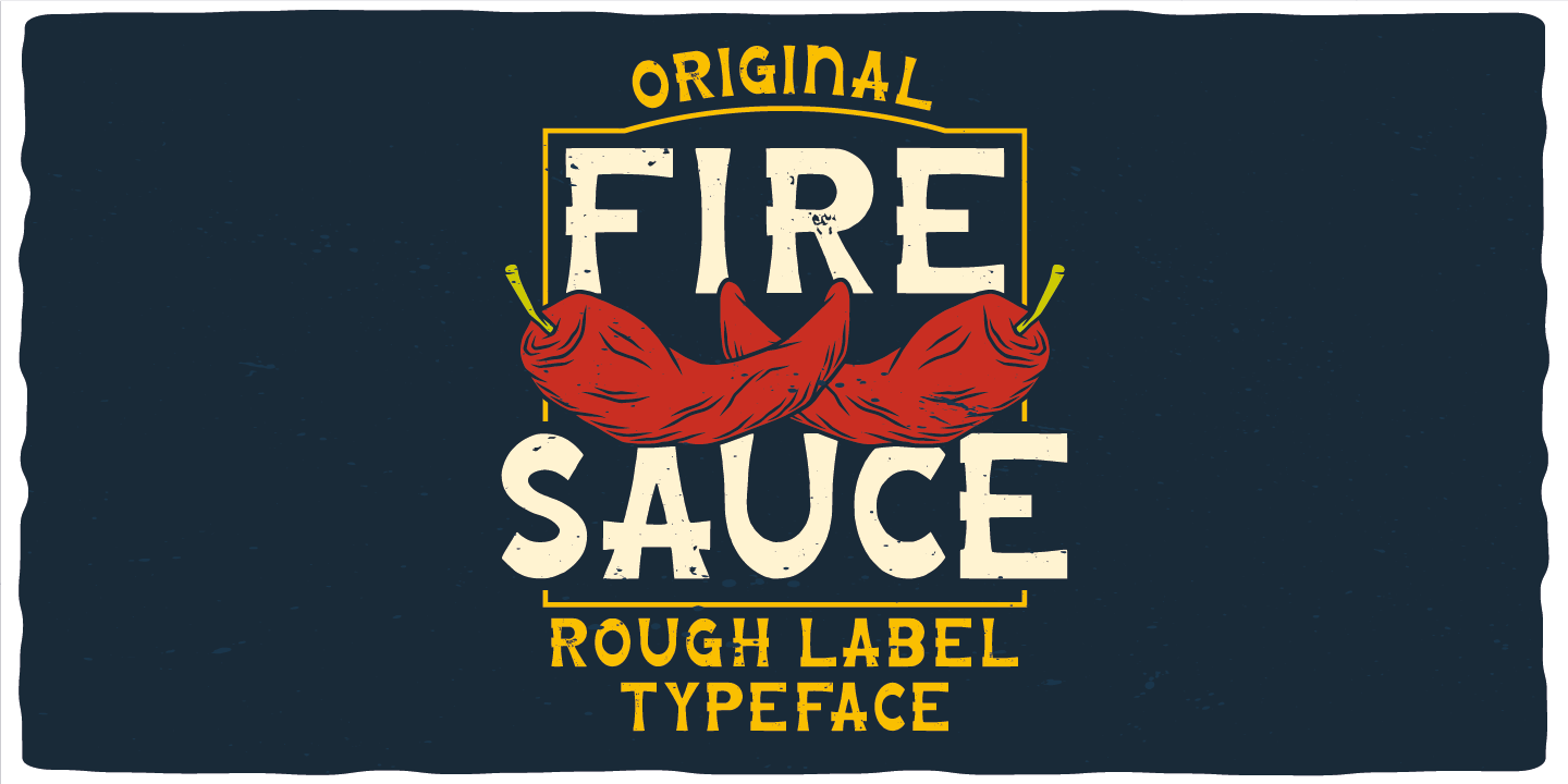Przykład czcionki Fire Sauce Rough